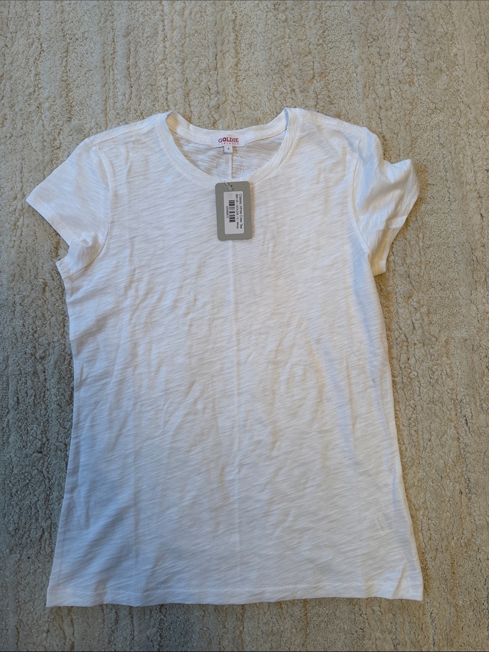 Goldie White Short-Sleeve Crewneck Tee